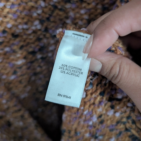 J. Jill Speckled Open Front Cardigan Sweater Size 2X Brown - Picture 3 of 5